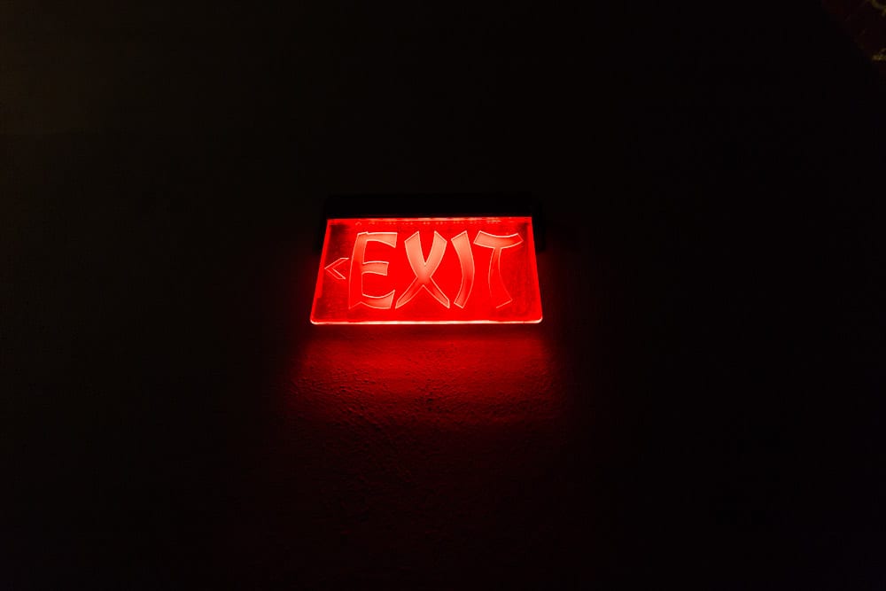 TCL Chinese Theatre California exit sign
