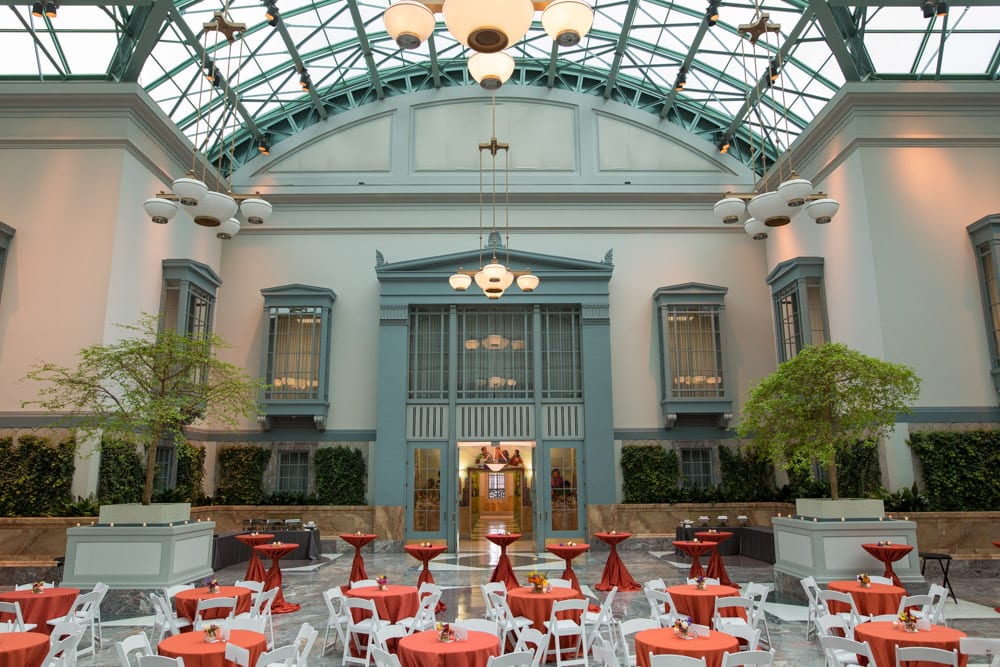 interior of Winter Garden at Harold Washington Library Center