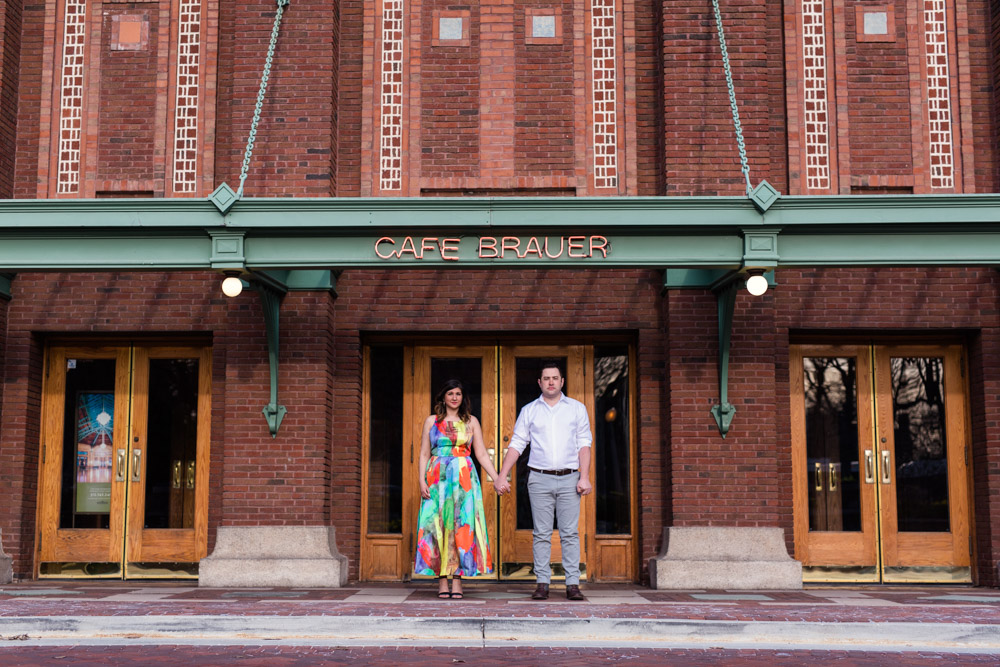 Chicago engagement session at Cafe Brauer in Lincoln Park