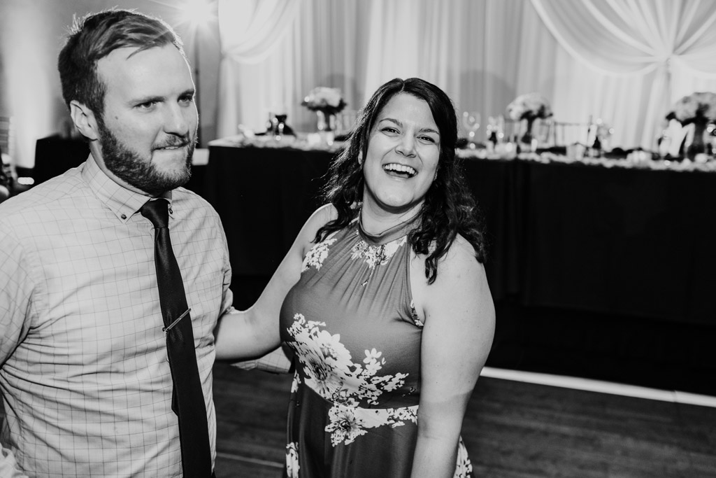 Guests enjoy open dance floor at Loews Chicago wedding reception
