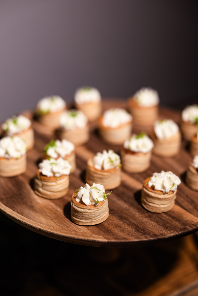 Tray of pastries for Ovation Chicago wedding reception