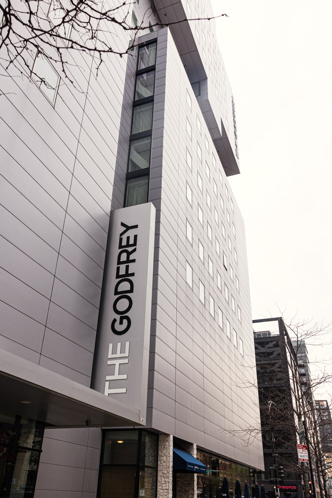 Exterior of The Godfrey Hotel in downtown Chicago