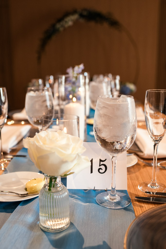 Guest table setting for wedding reception at Sarabande Chicago