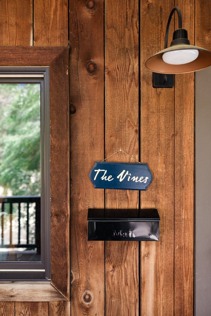 A wooden wall with a 