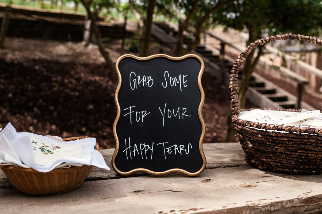 Chalkboard sign reads 